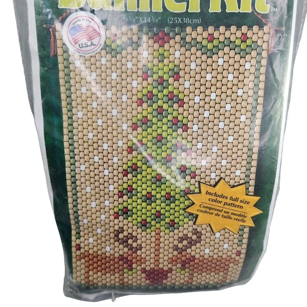 The Beadery Beaded Banner Kit Homespun Holiday Christmas Tree Kit Reindeer New